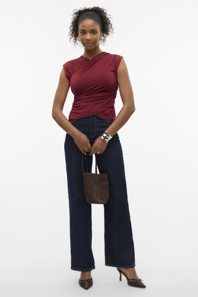 VMDAISY SL V-NECK TOP JRS 10329334 Syrah